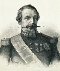 Portrait of Napoleon III, Charles-Louis Napoleon Bonaparte (1808-1873). Engraving.