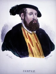 Portrait of Hernan (or Hernando) Cortes or Fernand Cortez (1485-1547)