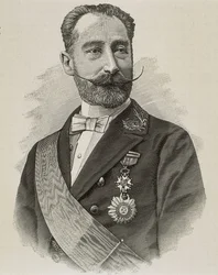 SALVADOR RODRIGANEZ, Amos (1845-1922). Spanish politician and engineer. Engraving