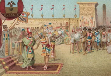 Triumphal return of Radames commander of Egyptian army, Act II Scene 2 from opera Aida by Giuseppe Verdi