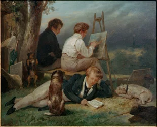 The Three Scheffer Brothers in a Landscape