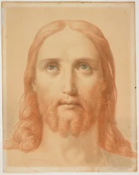 Study for Christus Consolator (recto); Study of a Female Head in Profile (verso)