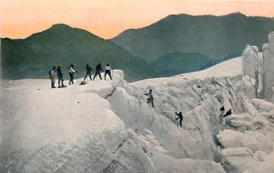 Crossing a Glacier, Mount Rainier
