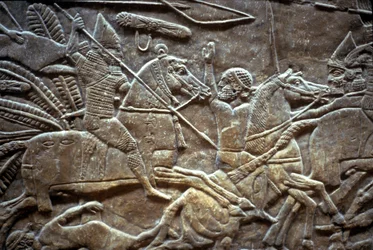 Ashurbanipal at the Battle of Til-Tuba, 650-620 BC