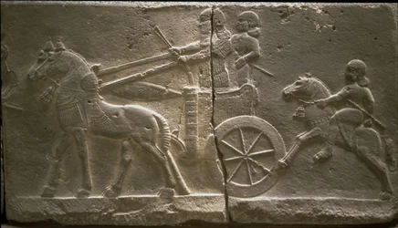 Chariot and cavalryman, 8th century BC