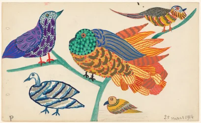 Design for Embroidery of Birds