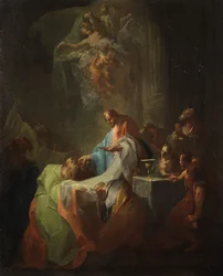 Jesus Distributes Communion to His Disciples