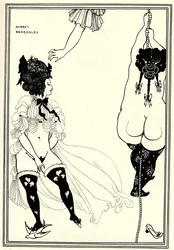 Two Athenian women in distress (Illustration for The Lysistrata of Aristophanes)