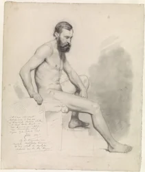 Study of a Seated Male Nude, to the Right