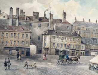 Albertinaplatz with the Andreas Hofer House in Vienna