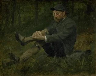 Architect Thorvald Bindesbøll in a Pine Forest at Kullen