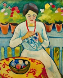 Woman on Balcony