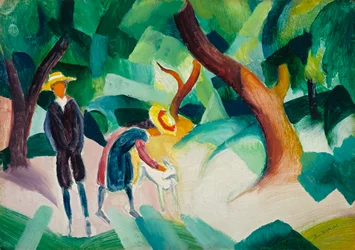 Children with a Goat