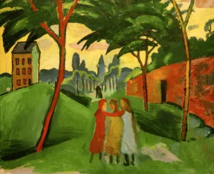 Landscape with Three Girls