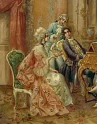 At piano (detail)