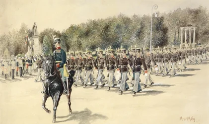 Maly Defilierung des Akademikerbataillons