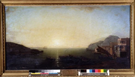Sunset Effect on the Mediterranean Sea