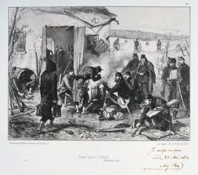 French Advanced Guard Post at Creteil, Siege of Paris, Franco-Prussian War, December 1870