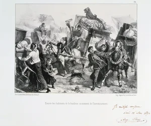 Residents of the Suburbs Arriving in Paris Before the Prussians Besiege the City, 1870-1872