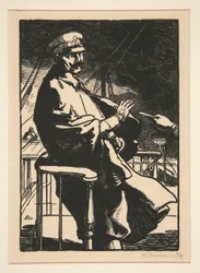 Kaiser Wilhelm on His Yacht, from The War of 1914, first series, no. 18