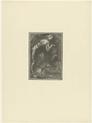 Michelangelo Sculpting a Slave (L
