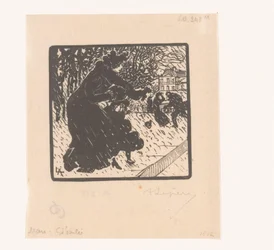 Woman and Child in a Rain Shower