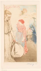 Washerwomen on Steps Along the Seine