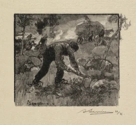 Fontainebleau Forest: Pulling the Heather. 1890