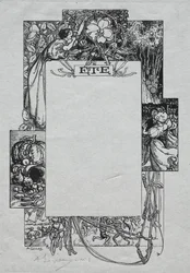 Paris Almanac, 1897: Decorative Border, Summer