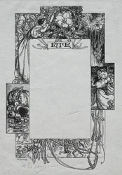 Paris Almanac, 1897: Decorative Border, Summer