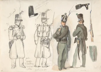 Uniforms of the Civil Guard in Courtray, Belgium