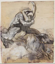 Centaur Kidnapping a Young Man