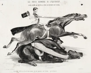 The Little Joys of Riding: Young Groom Who Cannot Hold His Horse
