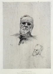 Portrait of Victor Hugo, illustration from The Gazettes de beaux Arts