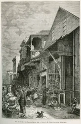 The street of the Marche in San Francisco (Engraving after A. Deroy