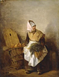 A Peasant Woman with Vegetables and Bread