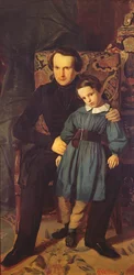 Victor Hugo and His Son, Francois-Victor