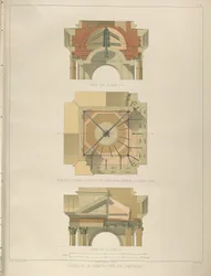 Detail of the bell tower construction from The Construction of the Saint Isaacs Cathedral, 1845