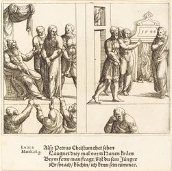 Christ before Caiaphas, and Peter Denying Christ
