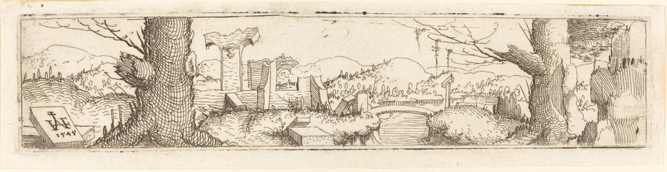 Landscape with a Brook and Ruins, 1545