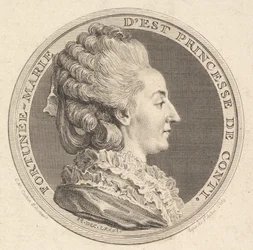 Print of a Portrait Medal of Fortunée-Marie d