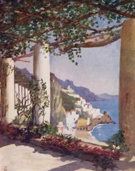 Amalfi from the Terrace of the Cappucini Hotel, Autumn