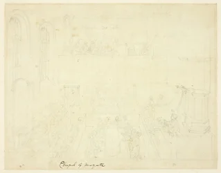 Study for Chapel of Newgate, from Microcosm of London