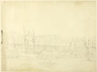 Study for Custom House, from the River Thames, from Microcosm of London