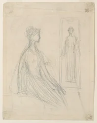 Studies for the Violet Sargent Bronze Plaque in the Art Institute of Chicago
