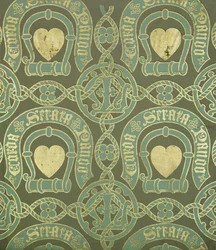 Heart Motif Ecclesiastical Wallpaper Design