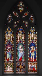 St. John the Evangelist, Virgin & Child, and St. George