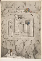 Assyrian Rock Sculpture (Bavian), from Monuments of Nineveh