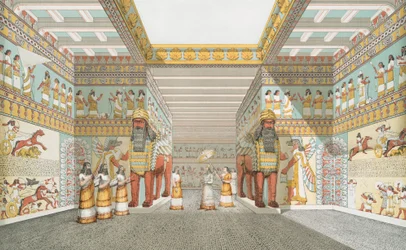 Hall in Assyrian Palace (restored), 1849