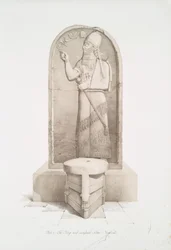The King and Sacrificial Altar at Nimroud [Calah]